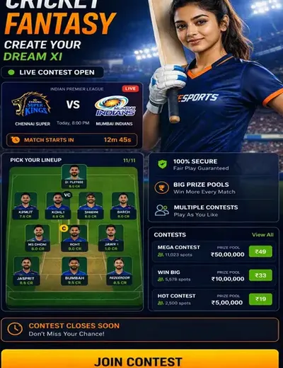 Betk7 (bet k 7) fantasy cricket & matchday visual 3